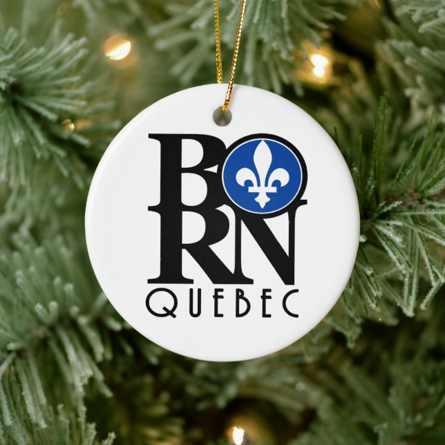 BORN Quebec Ceramic Ornament (Tree)