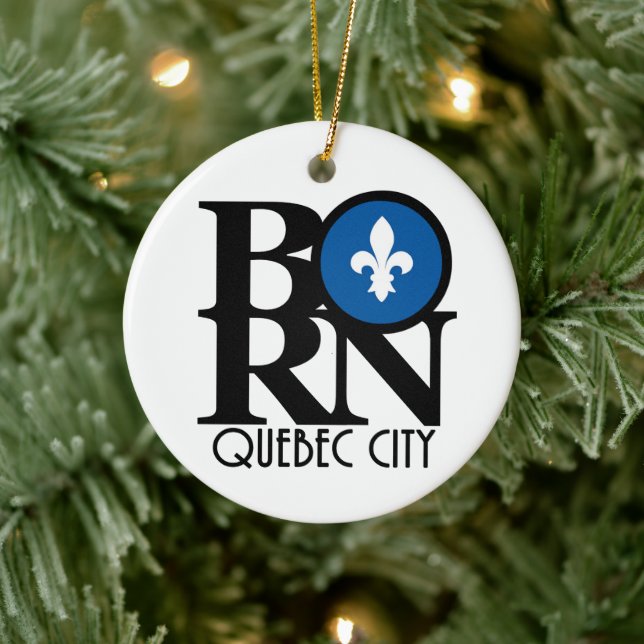 BORN Quebec City Ceramic Ornament (Tree)