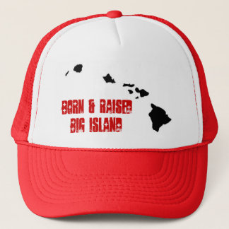 BORN & RAISED BIG ISLAND TRUCKER HAT