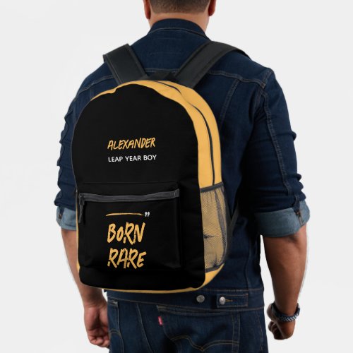 Born Rare Leap Year Boy Feb 29 Birthday  Printed Backpack