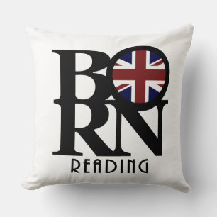 BORN Reading England Throw Pillow