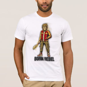 Born Rebel Monkey Gunner T-Shirt