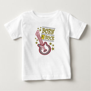 Born rock Guitar, guitarist design Baby T-Shirt