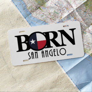 BORN San Angelo License Plate