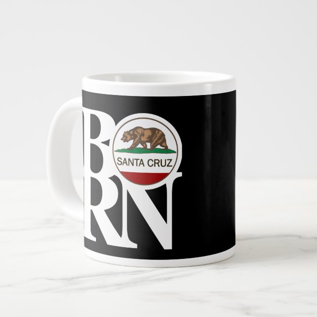 BORN Santa Cruz 20oz Black Giant Coffee Mug (Front Left)
