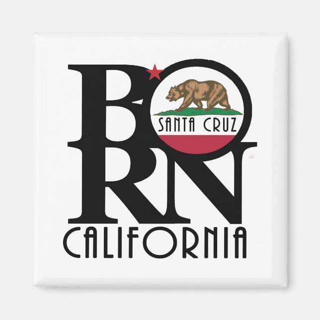 BORN Santa Cruz California Magnet (Front)
