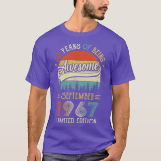 Born September 1967 55th Birthday Made In 1967 55 T-Shirt