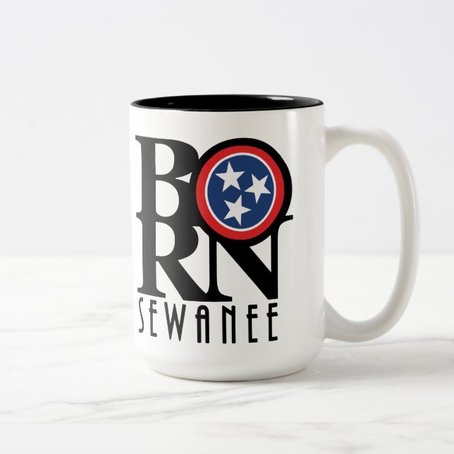 BORN Sewanee Tennessee 15oz Two-Tone Coffee Mug (Right)