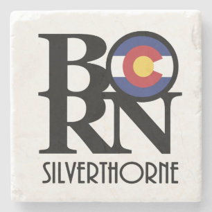 BORN Silverthorne Colorado Stone Coaster