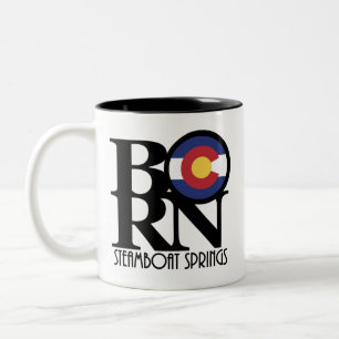 BORN Steamboat Springs Colorado 11oz Two-Tone Coffee Mug