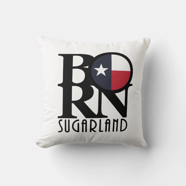 BORN Sugarland Throw Pillow (Front)