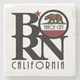BORN Tahoe City California Stone Coaster