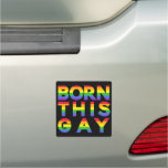 Born This Gay Bright Colorful Rainbow Pride Car Magnet at Zazzle