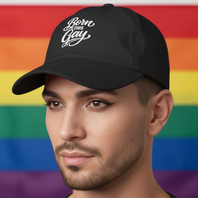 Born This Gay Pride Hat (Born This Gay Pride Hat
by Ricaso. Wear your pride in style. Ideal for everyday or pride parades)