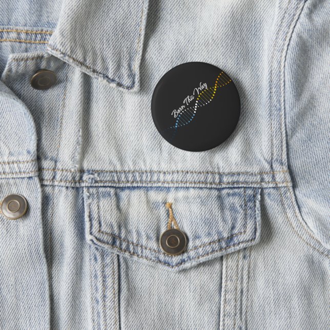 Born This Way - AroAce Pride DNA  Button (In Situ)