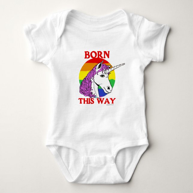 Born this way baby bodysuit (Front)