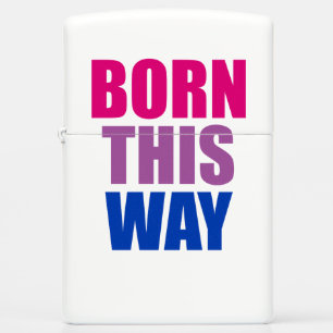 Born This Way Bisexual Bi Pride LGBTQ Zippo Lighter