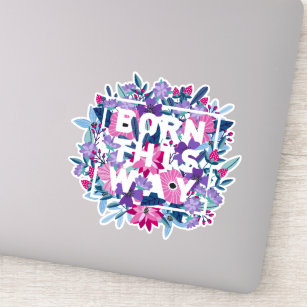 Born This Way Floral Bi Pride Sticker