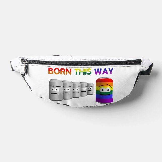Born This Way LGBT Rainbow Stripe Fanny Pack (Lay Down)