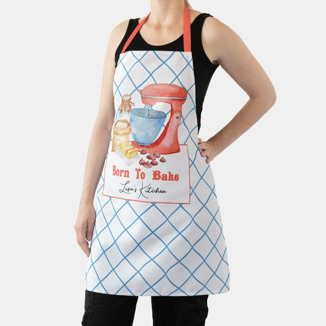 Born To Bake All-Over Print Apron (Creator Uploaded)
