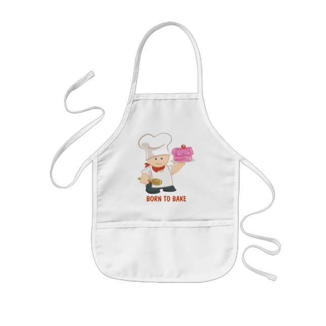 Born To Bake Kids' Apron (Front)