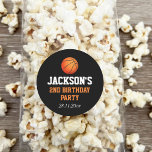Born To Ball Basketball Themed Kids Birthday Classic Round Sticker<br><div class="desc">Elevate your kid's basketball birthday party with our classic round  Born To Ball stickers! These eye-catching stickers feature a dynamic basketball design,  perfect for decorating favors,  invitations,  and more.  Impress your little ballers with this fun party essential!</div>