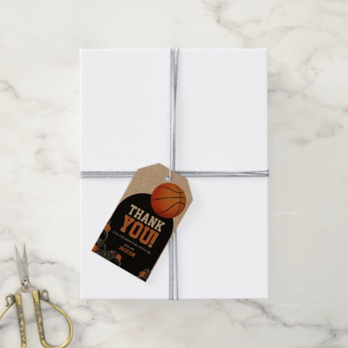 Born To Ball Basketball Themed Party Gift Tag
