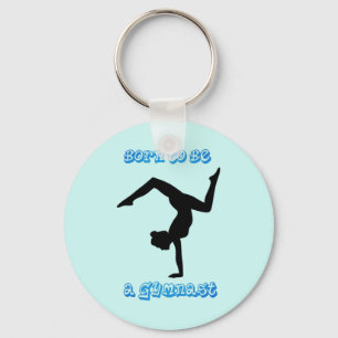 Born to be a Gymnast Button Keychain
