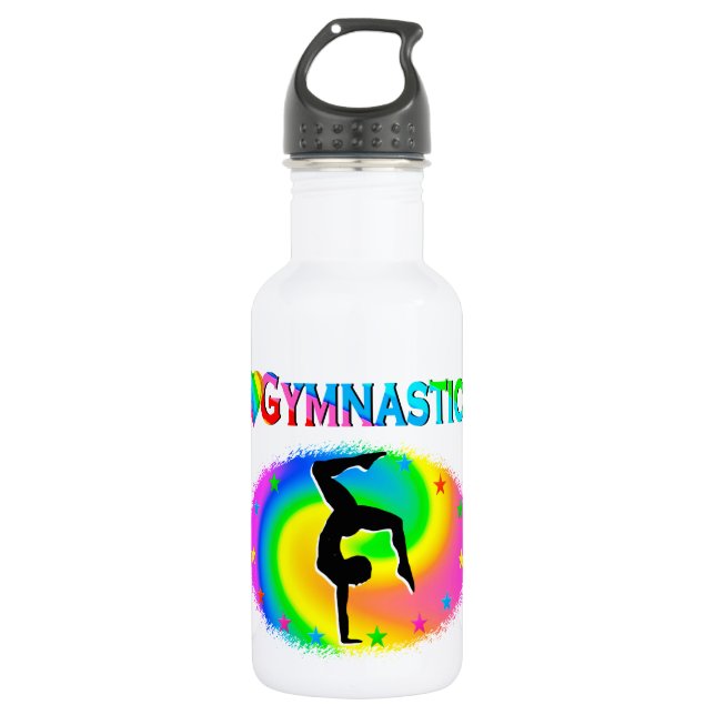 BORN TO BE A GYMNAST CHAMPION STAINLESS STEEL WATER BOTTLE (Front)