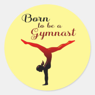 Born to be a Gymnast Classic Round Sticker