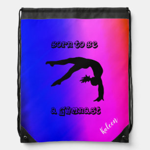 Born to be a Gymnast Drawstring Backpack