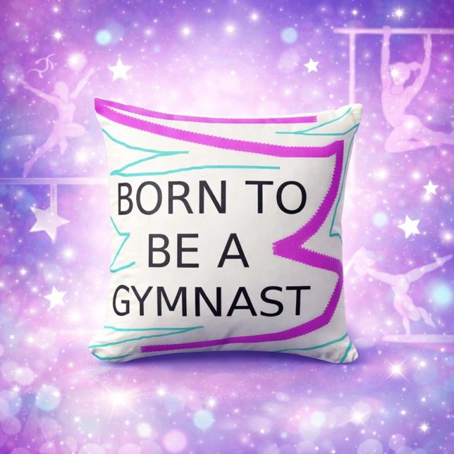 Born To Be A Gymnast Pillow (Born to be a Gymnast? 🤸‍♀️ 100%! pillow is the cutest way to deck out their room. ✨)