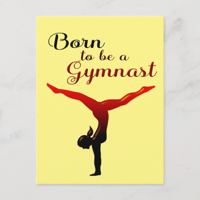 Born to be a Gymnast Postcard (Front)