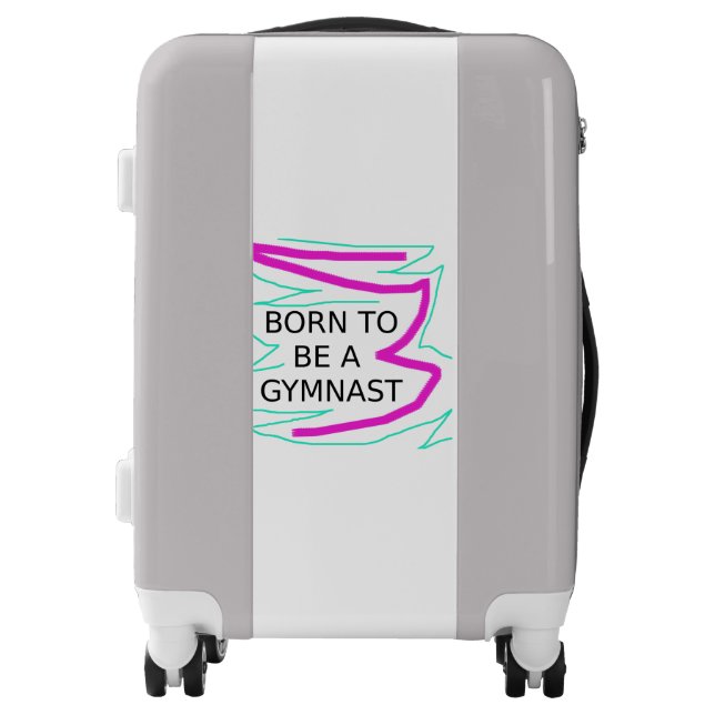 BORN TO BE A GYMNAST SUITCASE - GYMNASTICS TRAVEL (Front)