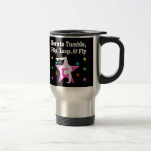 BORN TO BE A GYMNASTICS CHAMPION TRAVEL MUG