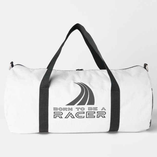 Born To Be A Racer Duffle Bag (Front)