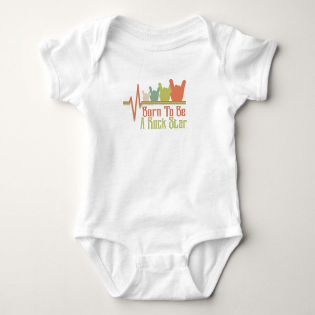 Born to Be A Rock Star Baby Bodysuit (Front)