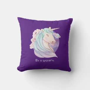 Born to Be a Unicorn Magical Fan Club    Throw Pillow