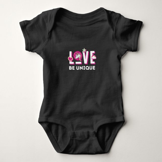 Born to Be a Unicorn Magical Fantasy Animal        Baby Bodysuit (Front)