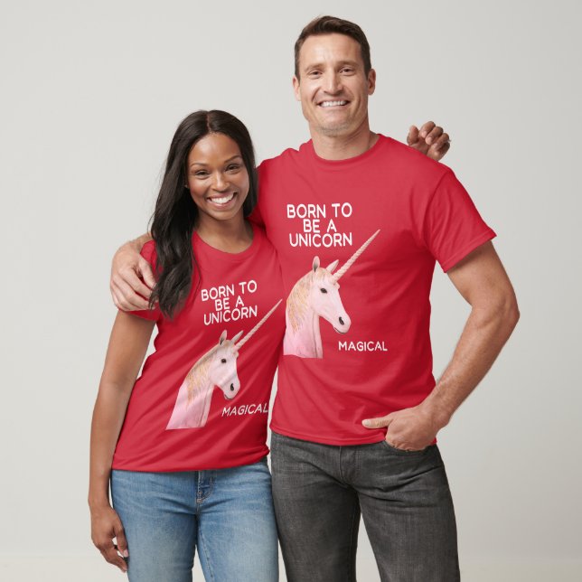 Born to Be a Unicorn Statue Head & Magical Unisex T-Shirt (Unisex)