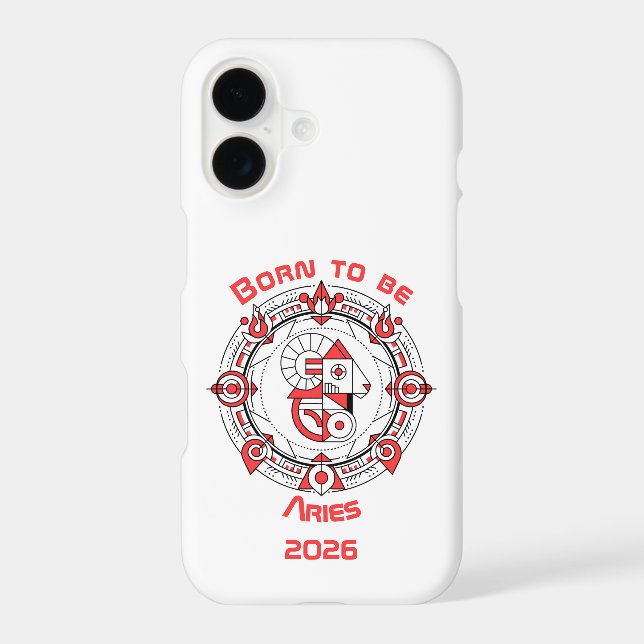 Born to be Aries 2026 Case-Mate iPhone Case (Back)