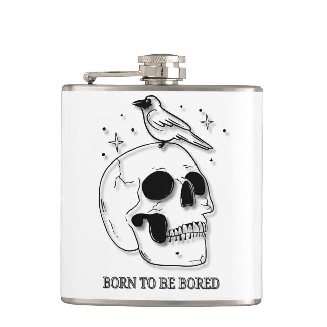 Born To Be Bored Flask (Front)
