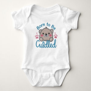 Born to Be Cuddled 🐘💪✨ Baby Bodysuit