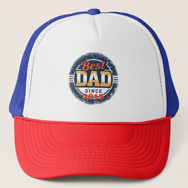 Born to Be Dad – Personalized Year Trucker Hat (Front)