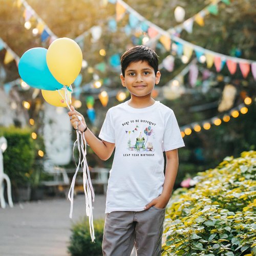 Born to be Different  Leap Year Birthday Frog T_Shirt