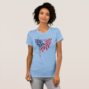 Born to Be Free Patriotic Eagle Women's Slim Fit T-Shirt