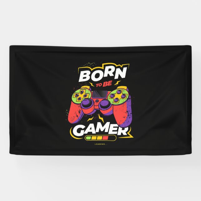 Born To Be Gamer Banner (Horizontal)