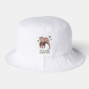 Born to Be Jumbo Cute Baby Elephant Custom Bucket Hat