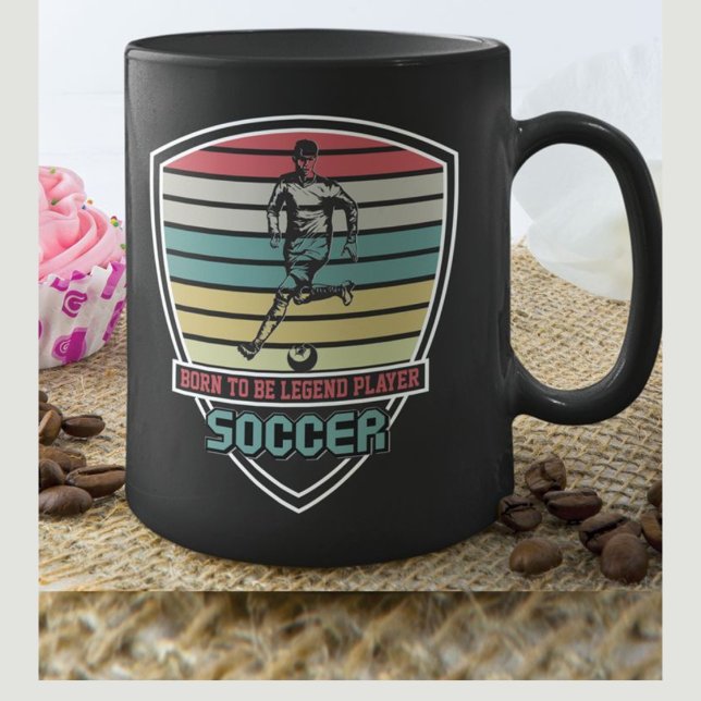 Born To Be Legend Player Soccer Two-Tone Coffee Mug (Creator Uploaded)