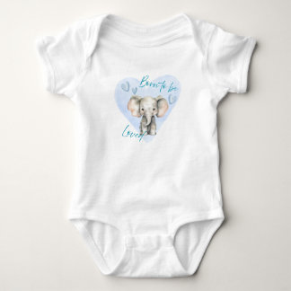 Born to Be Loved – Cute Elephant Baby Bodysuit